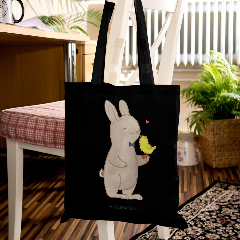 Tragetasche Hase mit Küken Beuteltasche, Beutel, Einkaufstasche, Jutebeutel, Stoffbeutel, Tasche, Shopper, Umhängetasche, Strandtasche, Schultertasche, Stofftasche, Tragetasche, Badetasche, Jutetasche, Einkaufstüte, Laptoptasche, Ostern, Osterhase, Ostergeschenke, Osternest, Osterdeko, Geschenke zu Ostern, Ostern Geschenk, Ostergeschenke Kinder, Ostern Kinder