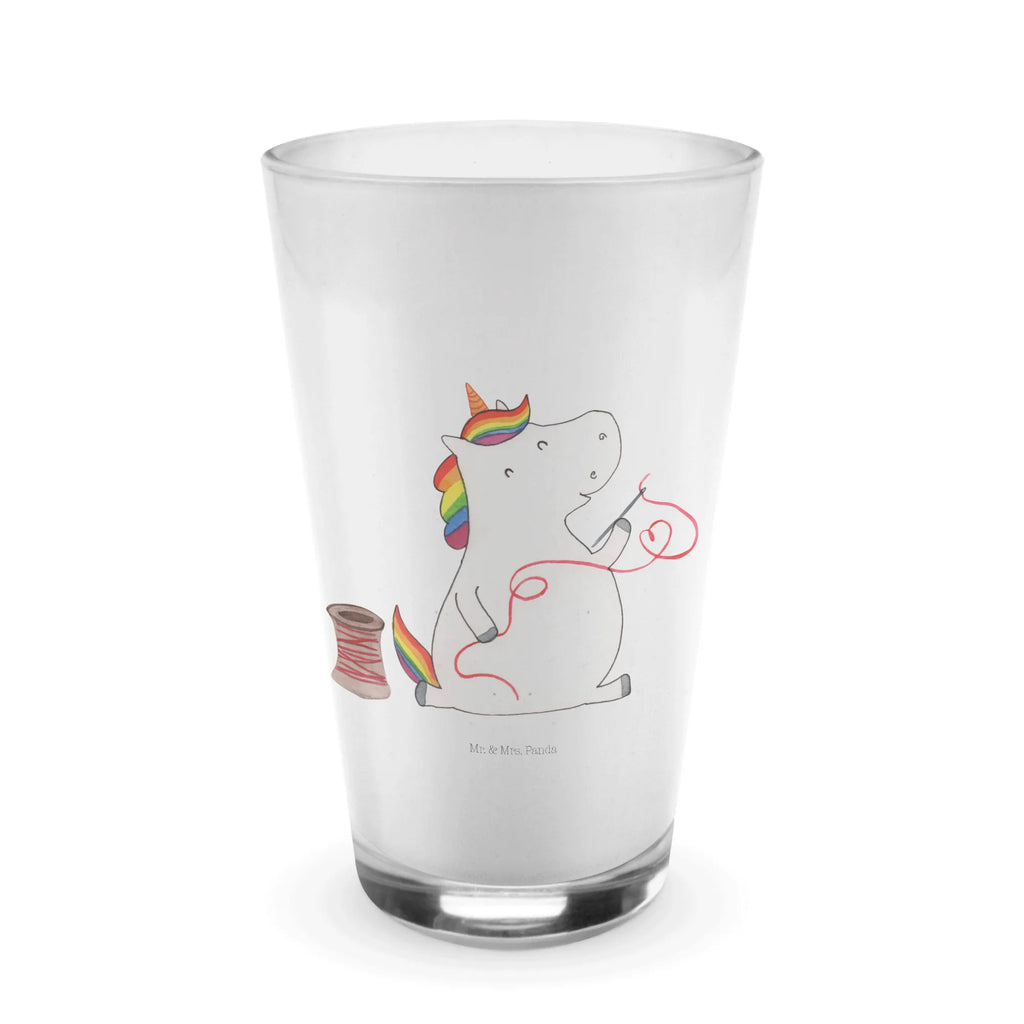 Glas Einhorn Näherin Cappuccino Glas, Glas, Cappuccino Tasse, Latte Macchiato, Einhorn, Einhörner, Einhorn Deko, Pegasus, Unicorn, Näherin, nähen, Mädchen, Freundin, Häkeln, Stricken, basteln, Nähzimmer