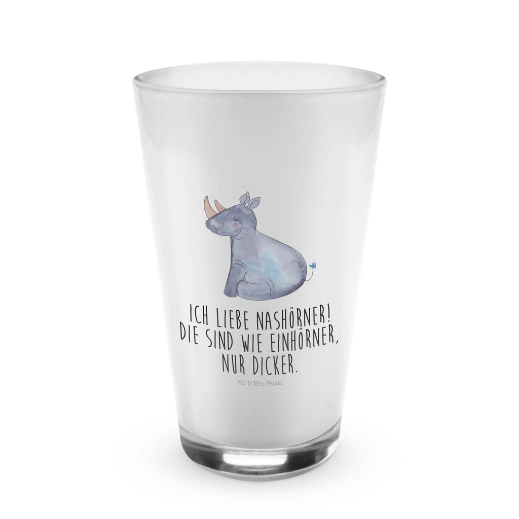 Glas Einhorn Nashorn Cappuccino Glas, Glas, Cappuccino Tasse, Latte Macchiato, Einhorn, Einhörner, Einhorn Deko, Unicorn, Regenbogen, witzig, lustig, Zoo, Glitzer, Einhornpower, Erwachsenwerden, Nashorn, Nashörner