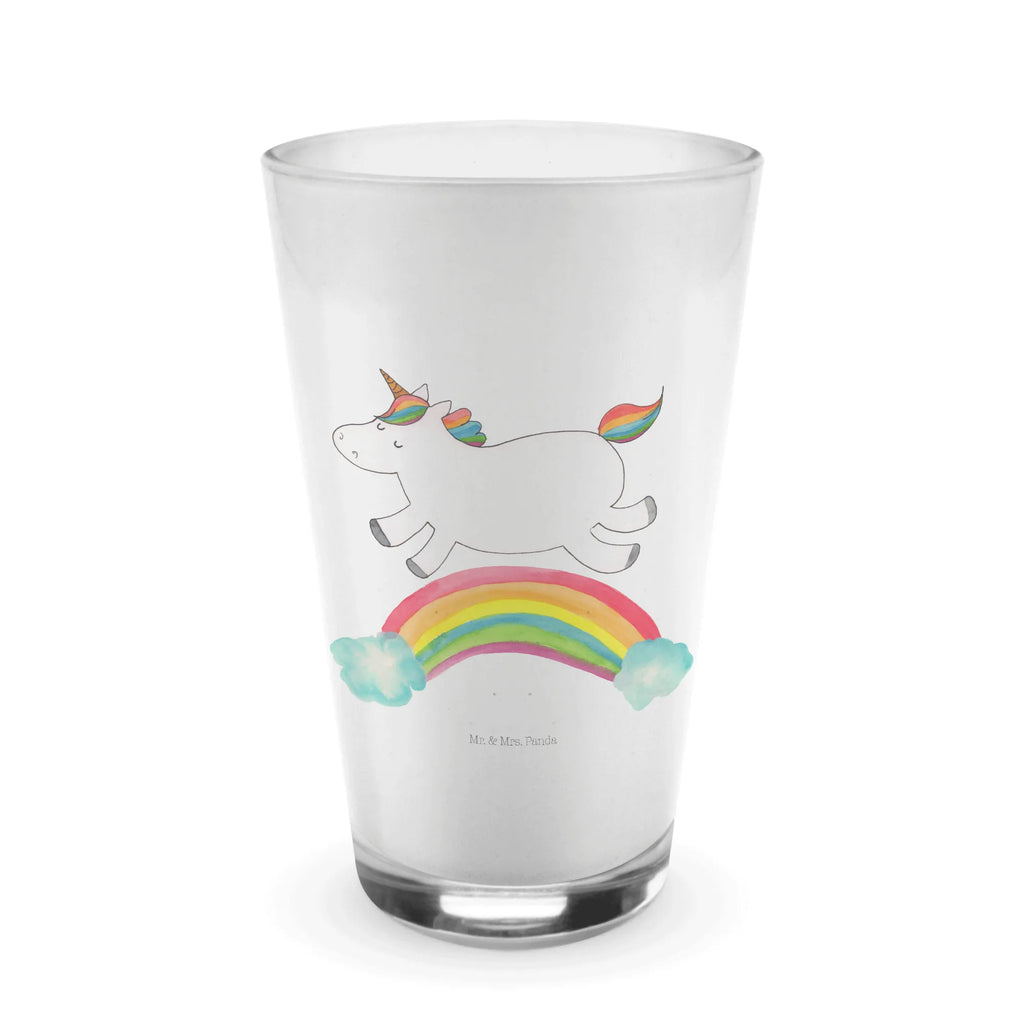 Glas Einhorn Regenbogen Cappuccino Glas, Glas, Cappuccino Tasse, Latte Macchiato, Einhorn, Einhörner, Einhorn Deko, Pegasus, Unicorn, Regenbogen, Glitzer, Einhornpower, Erwachsenwerden, Einhornautobahn