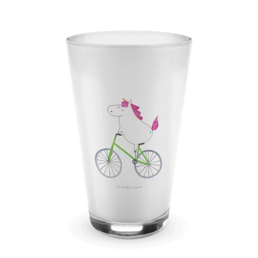 Glas Einhorn Radfahrer Cappuccino Glas, Glas, Cappuccino Tasse, Latte Macchiato, Einhorn, Einhörner, Einhorn Deko, Pegasus, Unicorn, Radfahren, Radfahrer, Rad, Bike, Feenstaub, Konfetti, Luxusproblem, Kummer, Liebeskummer