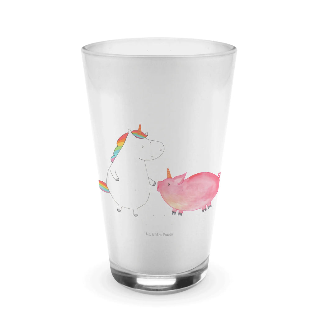 Glas Einhorn + Schweinhorn Cappuccino Glas, Glas, Cappuccino Tasse, Latte Macchiato, Einhorn, Einhörner, Einhorn Deko, Pegasus, Unicorn, Freundschaft, Schweinhorn, Schwein, Freundin, Schweinchen