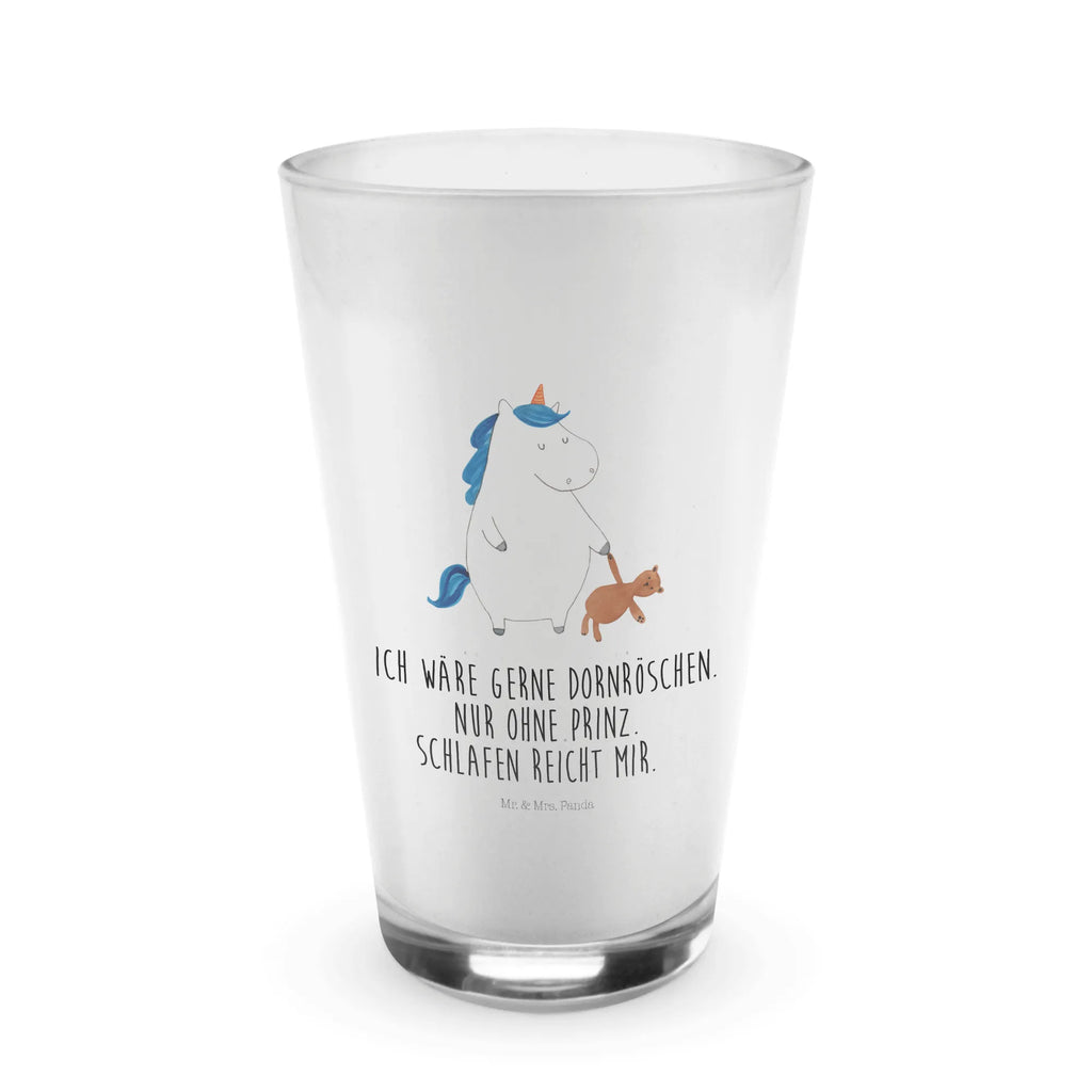 Glas Einhorn Teddy Cappuccino Glas, Glas, Cappuccino Tasse, Latte Macchiato, Einhorn, Einhörner, Einhorn Deko, Pegasus, Unicorn, schlafen, gute Nacht, Single, Bett, Träumen, Freundin, Singleleben