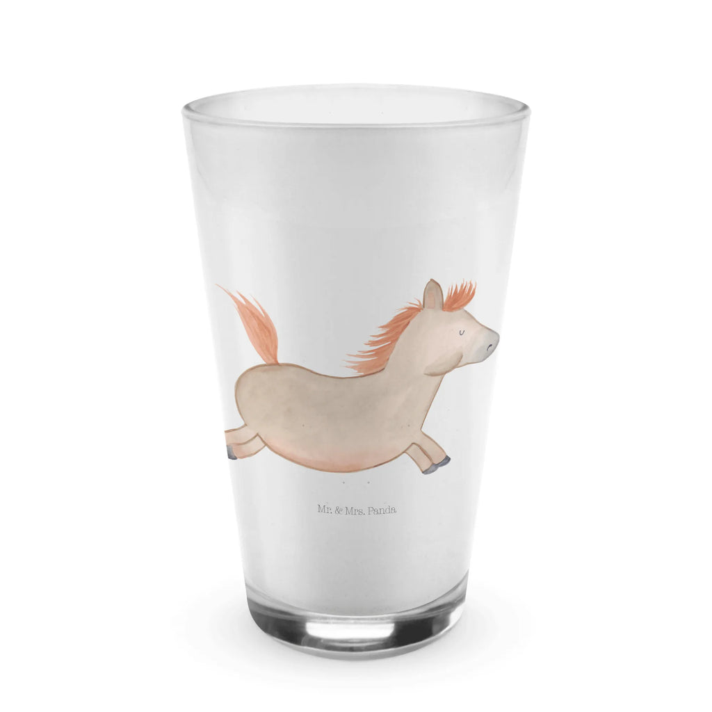 Glas Pferd springt Cappuccino Glas, Glas, Cappuccino Tasse, Latte Macchiato, Bauernhof, Hoftiere, Landwirt, Landwirtin, Pferd, Pony, Pferde, Stall, Pferdestall, ausreiten, reiten, Pferdebesitzer