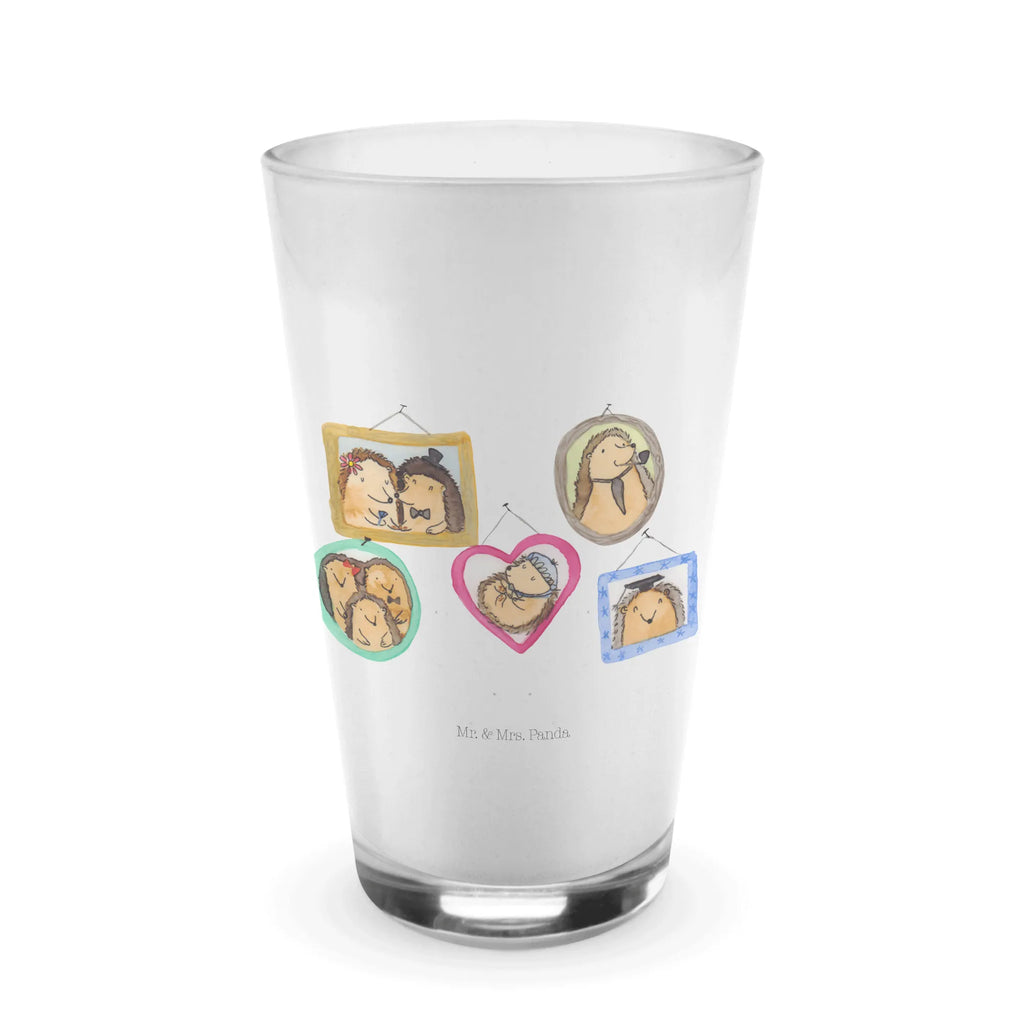 Glas Igel Familie Cappuccino Glas, Glas, Cappuccino Tasse, Latte Macchiato, Familie, Vatertag, Muttertag, Bruder, Schwester, Mama, Papa, Oma, Opa, Liebe, Igel, Bilder, Zusammenhalt, Glück