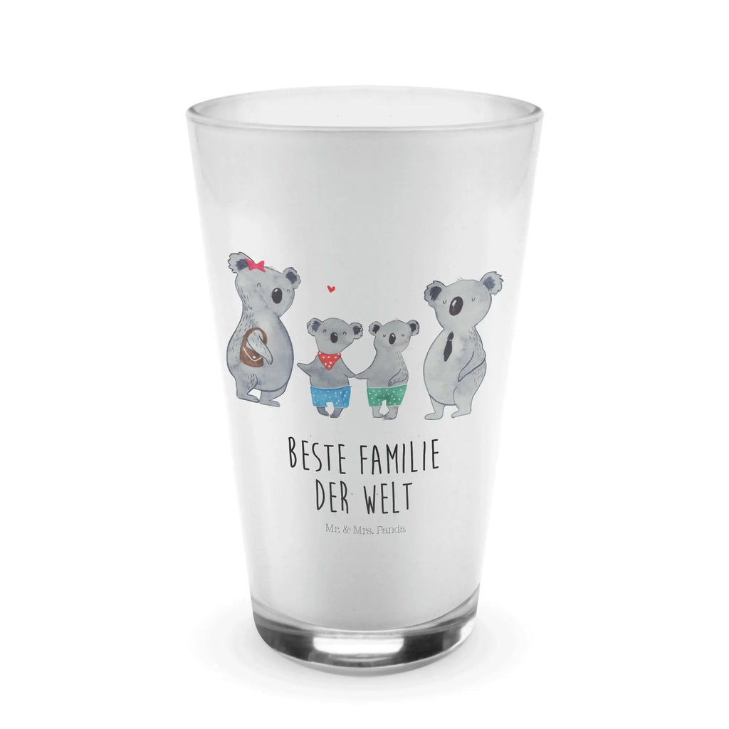 Glas Koala Familie zwei Cappuccino Glas, Glas, Cappuccino Tasse, Latte Macchiato, Familie, Vatertag, Muttertag, Bruder, Schwester, Mama, Papa, Oma, Opa, Koala, Koalabär, beste Familie, Familienzeit, Familienleben, Koalafamilie, Lieblingsfamilie