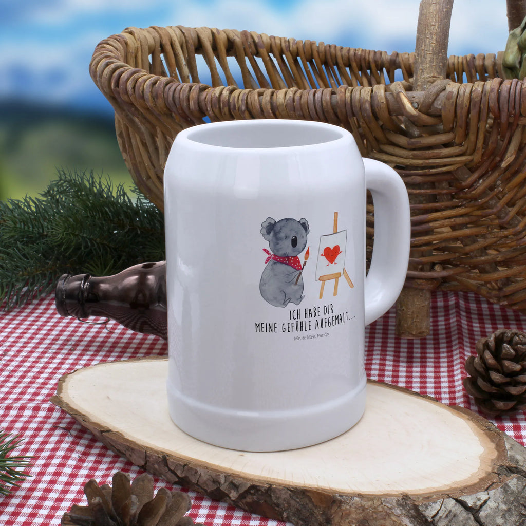 Bierkrug Koala Künstler Bierkrug, Bierkrüge, Bierkrug Steingut, Steinkrüge, 0, 5 l, 500ml, Krug, Koala, Koalabär, Liebe, Liebensbeweis, Liebesgeschenk, Gefühle, Künstler, zeichnen