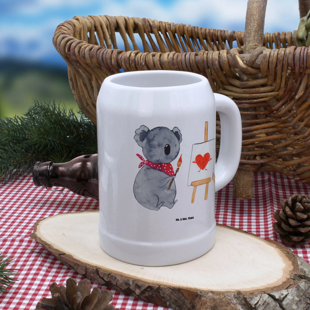 Bierkrug Koala Künstler Bierkrug, Bierkrüge, Bierkrug Steingut, Steinkrüge, 0, 5 l, 500ml, Krug, Koala, Koalabär, Liebe, Liebensbeweis, Liebesgeschenk, Gefühle, Künstler, zeichnen