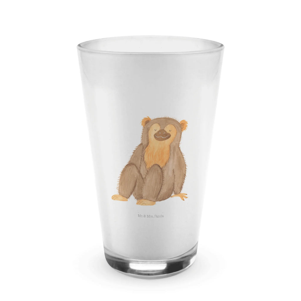 Glas Affe Cappuccino Glas, Glas, Cappuccino Tasse, Latte Macchiato, Afrika, Wildtiere, Affe, Äffchen, Affen, Selbstliebe, Respekt, Motivation, Selbstachtung, Liebe, Selbstbewusstsein, Selfcare