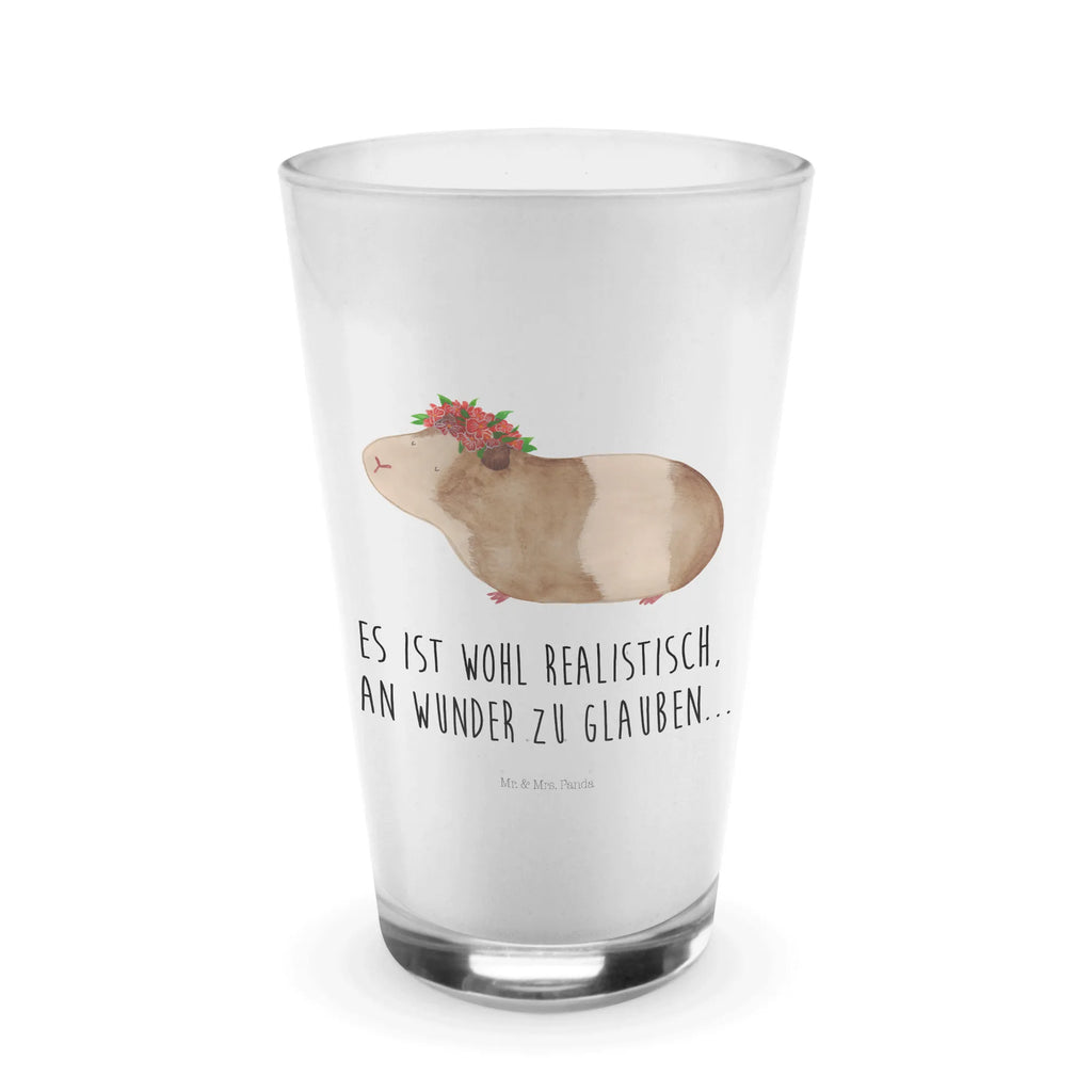 Glas Meerschweinchen weise Cappuccino Glas, Glas, Cappuccino Tasse, Latte Macchiato, Tiermotive, Gute Laune, lustige Sprüche, Tiere, Meerschweinchen, Meerie, Meeries, Wunder, Blumenkind, Realität, Spruch, Weisheit, Motivation, Wunderland