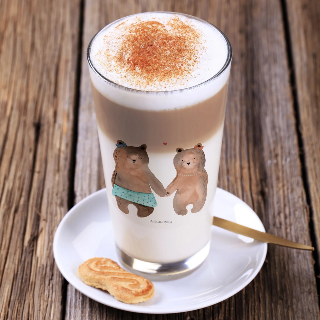 Glas Bär Freundin Cappuccino Glas, Glas, Cappuccino Tasse, Latte Macchiato, Bär, Teddy, Teddybär, Bär Freundin Beste Freund Liebe Liebesbeweis Verliebt Kumpel Kumpeliene