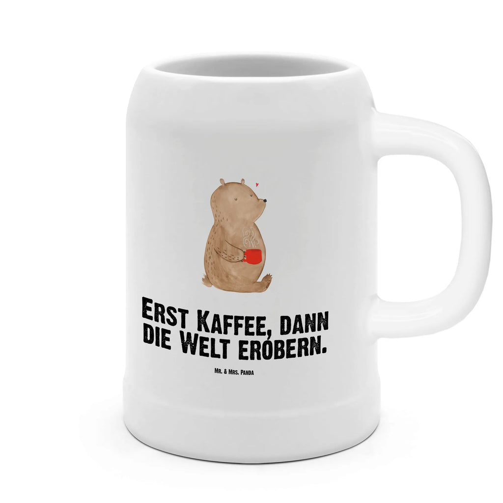 Bierkrug Bär Kaffee Bierkrug, Bierkrüge, Bierkrug Steingut, Steinkrüge, 0, 5 l, 500ml, Krug, Bär, Teddy, Teddybär, Kaffee, Coffee, Bären, guten Morgen, Morgenroutine, Welt erobern, Welt retten, Motivation