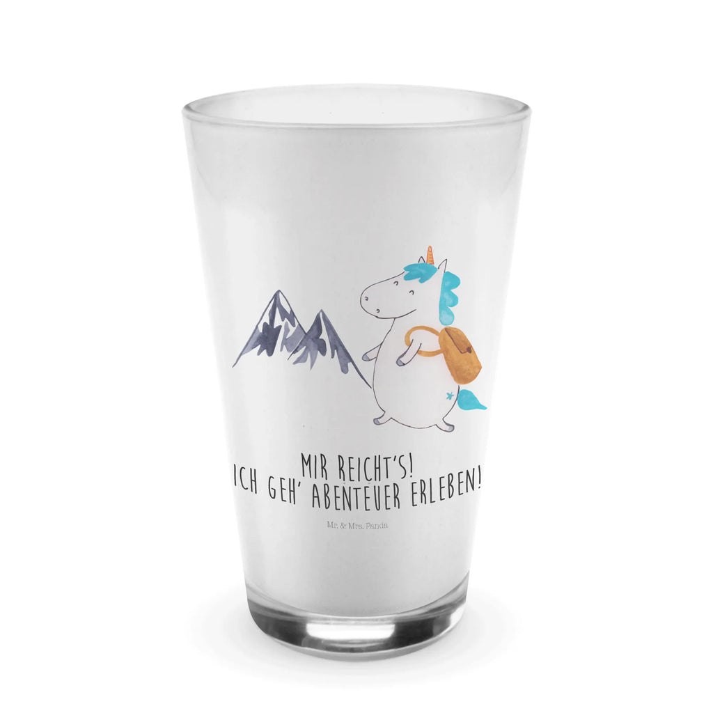 Glas Einhorn Bergsteiger Cappuccino Glas, Glas, Cappuccino Tasse, Latte Macchiato, Einhorn, Einhörner, Einhorn Deko, Pegasus, Unicorn, Bergsteiger, Abenteuer, Berge, Abenteurer, Weltenbummler, Weltreise, Reisen, Urlaub, Entdecker