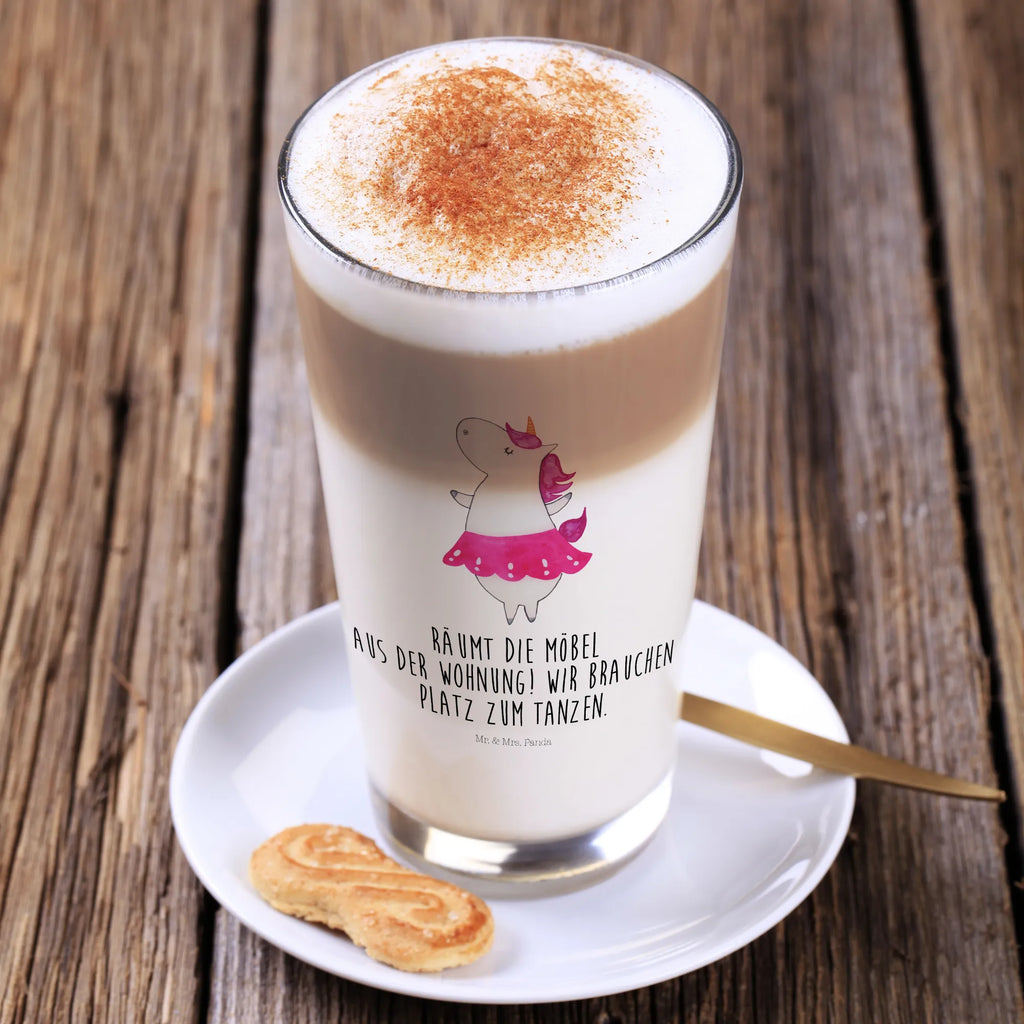 Glas Einhorn Ballerina Cappuccino Glas, Glas, Cappuccino Tasse, Latte Macchiato, Einhorn, Einhörner, Einhorn Deko, Unicorn, Tanzen, Ballerina, Party, Wohnung, Spaß, Feiern, Geburtstag, Tänzerin, Lebenslust, Lebensfreude