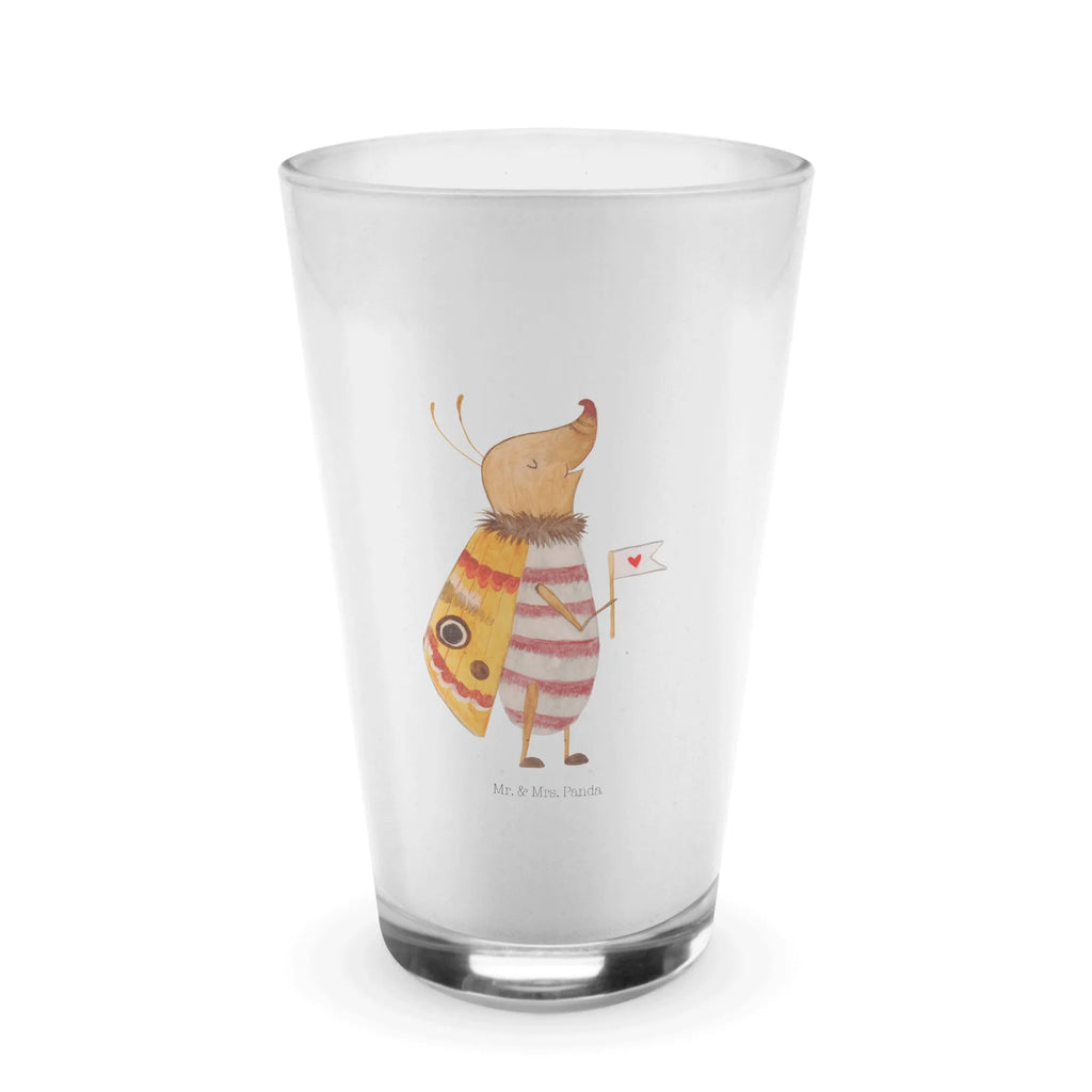 Glas Nachtfalter mit Fähnchen Cappuccino Glas, Glas, Cappuccino Tasse, Latte Macchiato, Tiermotive, Gute Laune, lustige Sprüche, Tiere, Nachtfalter, Käfer, Spruch lustig, Spruch witzig, süß, niedlich, Küche Deko, Was kostet die Welt