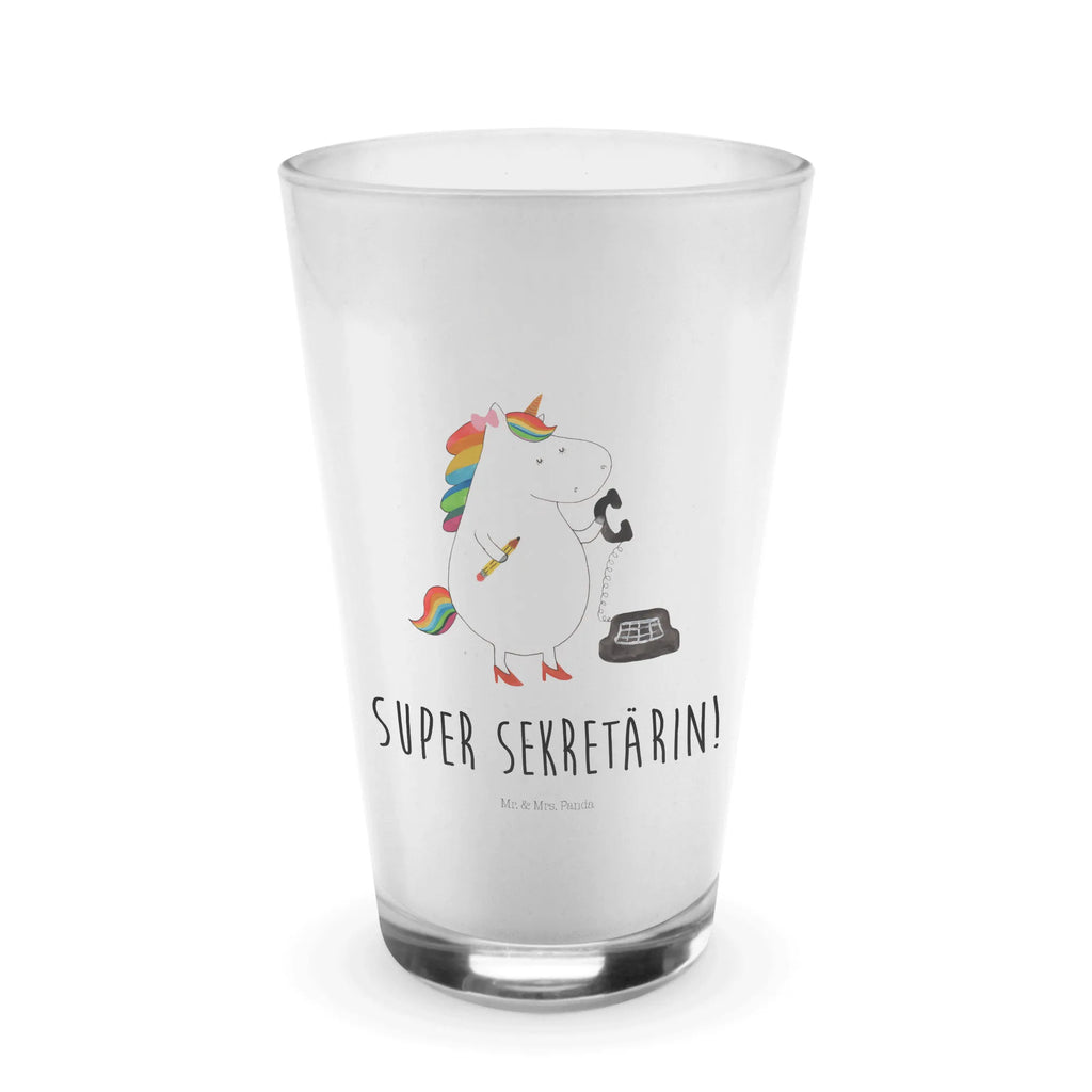 Glas Einhorn Sekretärin Cappuccino Glas, Glas, Cappuccino Tasse, Latte Macchiato, Einhorn, Einhörner, Einhorn Deko, Unicorn, Sekretärin, Büro, Rechtsanwältin, Rechtsanwaltsgehilfin, Steuerbüro, Steuerkanzlei, Bürokraft, Bürohilfe