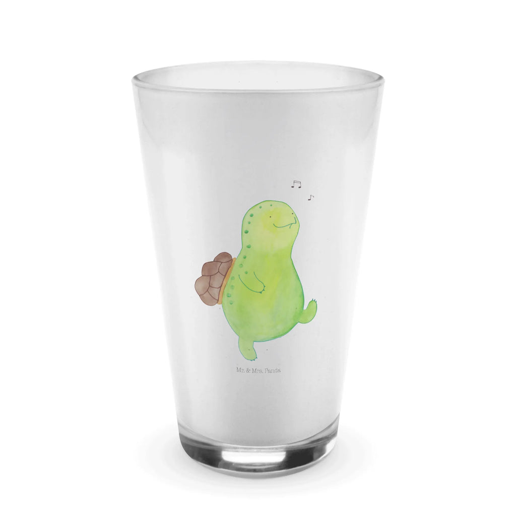 Glas Schildkröte pfeift Cappuccino Glas, Glas, Cappuccino Tasse, Latte Macchiato, Schildkröte, Schildi, Schildkröten, fröhlich, Glück, Motivation, Lebensfreude, Depression, Trennung, Neuanfang