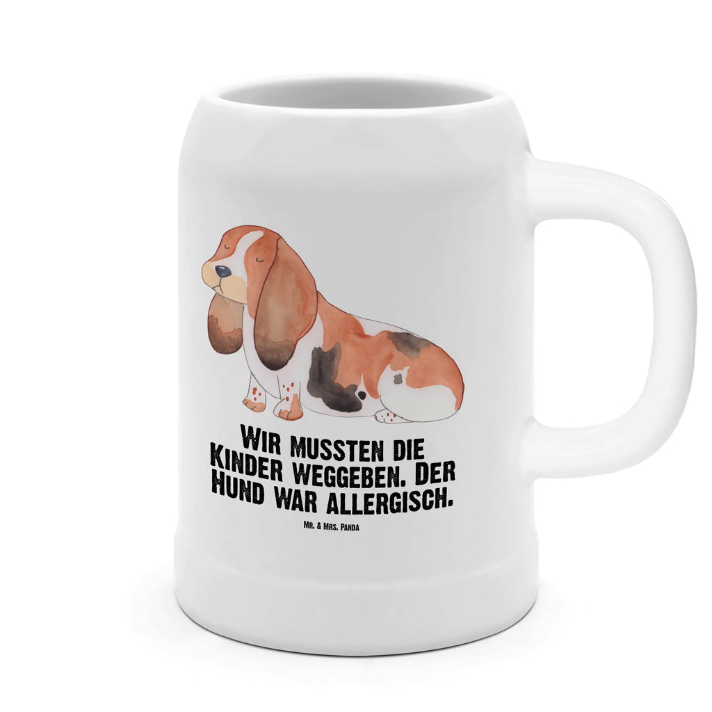 Bierkrug Hund Basset Hound Bierkrug, Bierkrüge, Bierkrug Steingut, Steinkrüge, 0, 5 l, 500ml, Krug, Hund, Hundemotiv, Haustier, Hunderasse, Tierliebhaber, Hundebesitzer, Sprüche, Basset Hound, Basset, Hundeliebe, kinderlos