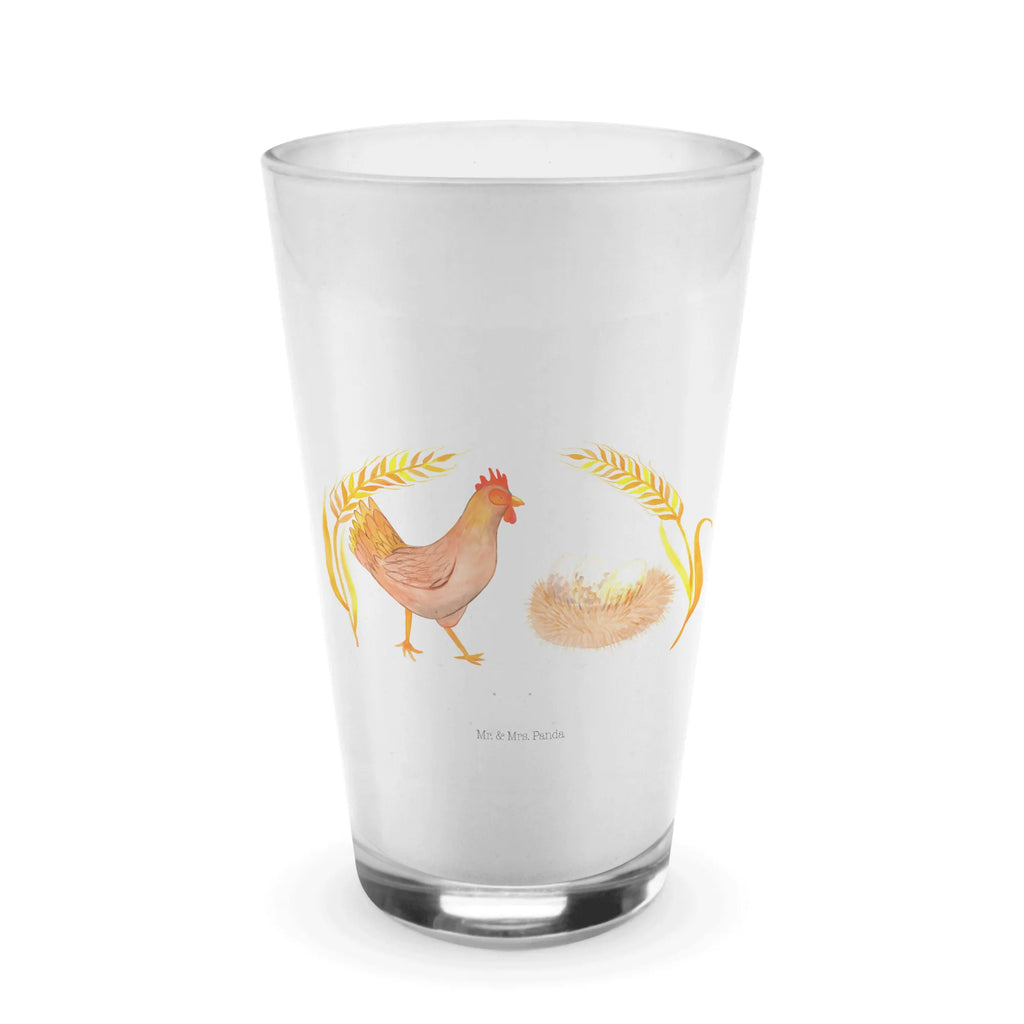 Glas Huhn stolz Cappuccino Glas, Glas, Cappuccino Tasse, Latte Macchiato, Bauernhof, Hoftiere, Landwirt, Landwirtin, Hahn, Henne, Hühner, Eier, Hof, Landleben, Motivation, Geburt, Magie, Spruch, Schwangerschaft