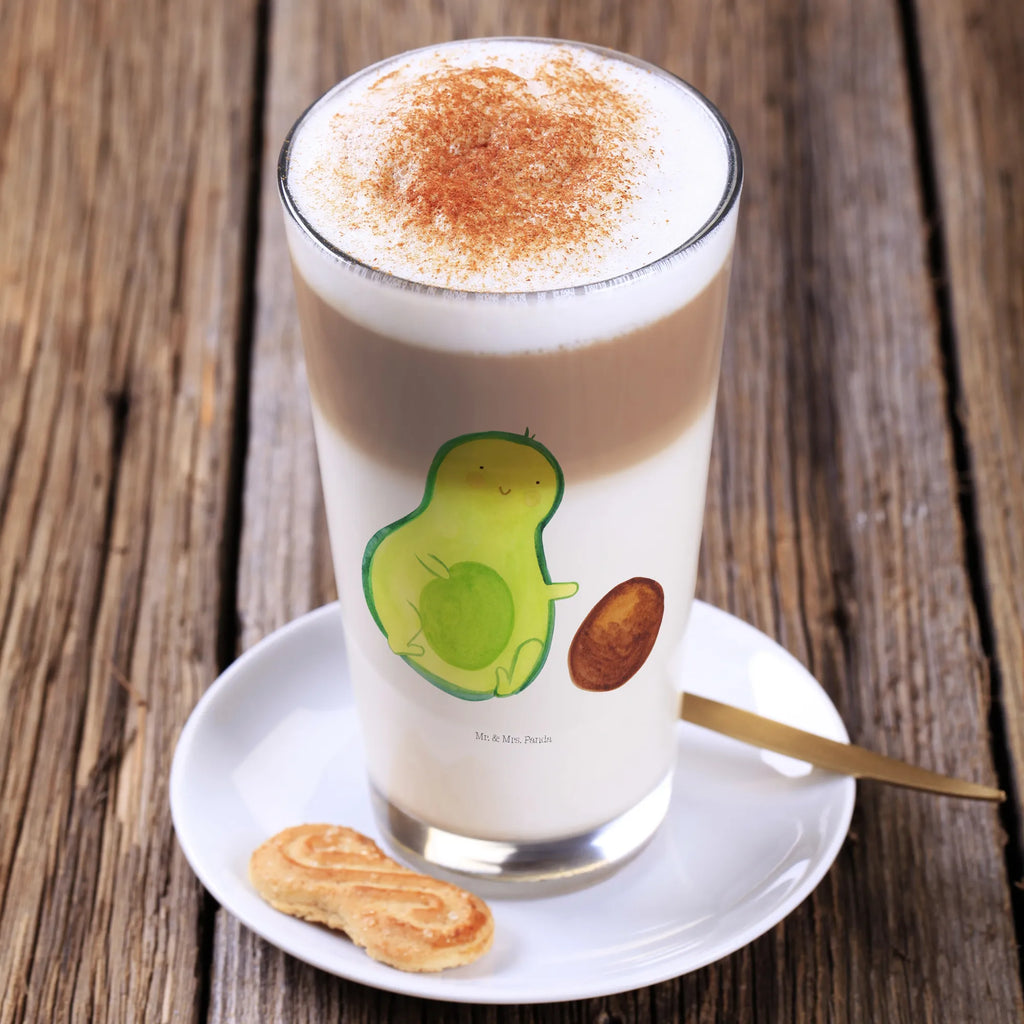 Glas Avocado rollt Kern Cappuccino Glas, Glas, Cappuccino Tasse, Latte Macchiato, Avocado, Veggie, Vegan, Gesund, Avocados, Schwanger, Geburt, Geburtstag, Säugling, Kind, erstes Kind, zur Geburt, Schwangerschaft, Babyparty, Baby, große Liebe, Liebe, Love