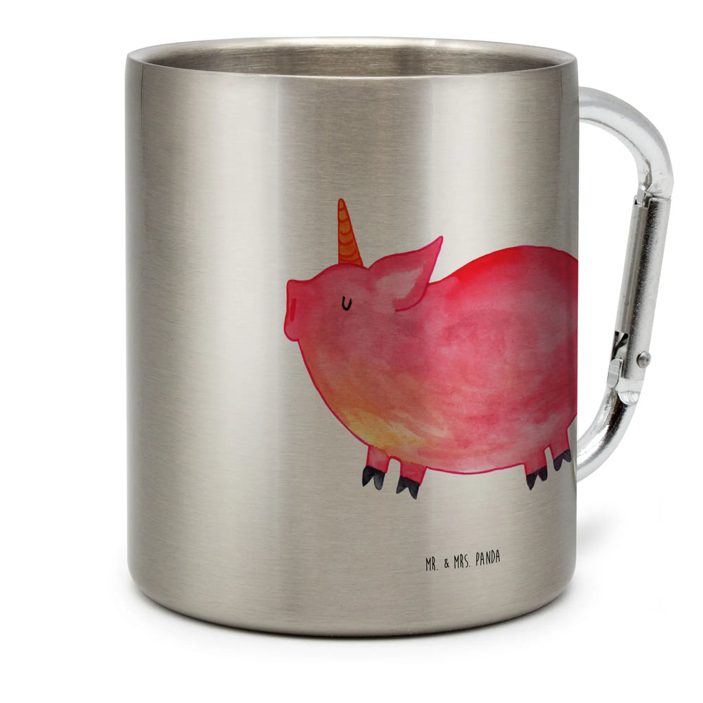 Edelstahlbecher Einhorn Schweinhorn Edelstahltasse, Karabiner, Edelstahlbecher, Outdoor, Camping, Tasse, Becher, Einhorn, Einhörner, Einhorn Deko, Unicorn, Party, Spaß, Schwein, Schweinhorn, Bauer, witzig. lustig, Spruch, geschenk, Pig, Piggy, funny, english, englisch