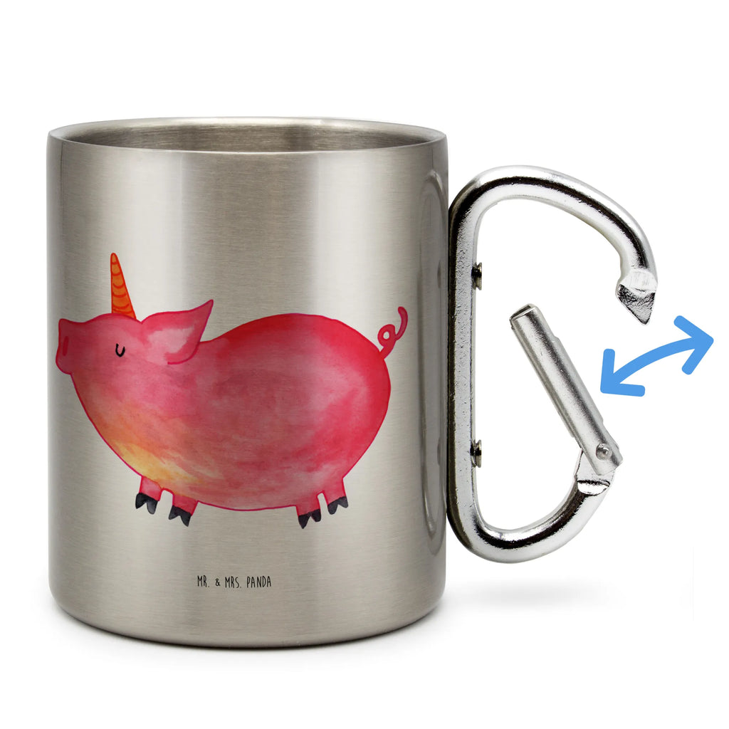 Edelstahlbecher Einhorn Schweinhorn Edelstahltasse, Karabiner, Edelstahlbecher, Outdoor, Camping, Tasse, Becher, Einhorn, Einhörner, Einhorn Deko, Pegasus, Unicorn, Party, Spaß, Schwein, Schweinhorn, Bauer, witzig. lustig, Spruch, geschenk, Pig, Piggy, funny, english, englisch