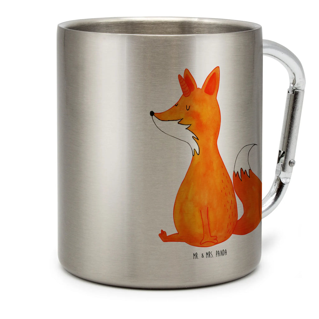 Edelstahlbecher Fuchshörnchen Edelstahltasse, Karabiner, Edelstahlbecher, Outdoor, Camping, Tasse, Becher, Einhorn, Einhörner, Einhorn Deko, Unicorn, Fuchs, Unicorns, Fuchshörnchen, Fuchshorn, Foxycorn, Füchse