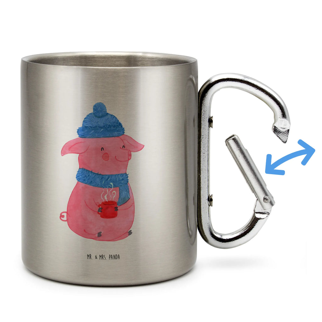 Edelstahlbecher Glühschwein Edelstahltasse, Karabiner, Edelstahlbecher, Outdoor, Camping, Tasse, Becher, Winter, Weihnachten, Weihnachtsdeko, Nikolaus, Advent, Heiligabend, Wintermotiv, Glühschwein, Glühwein, Weihnachtsmarkt, Punsch