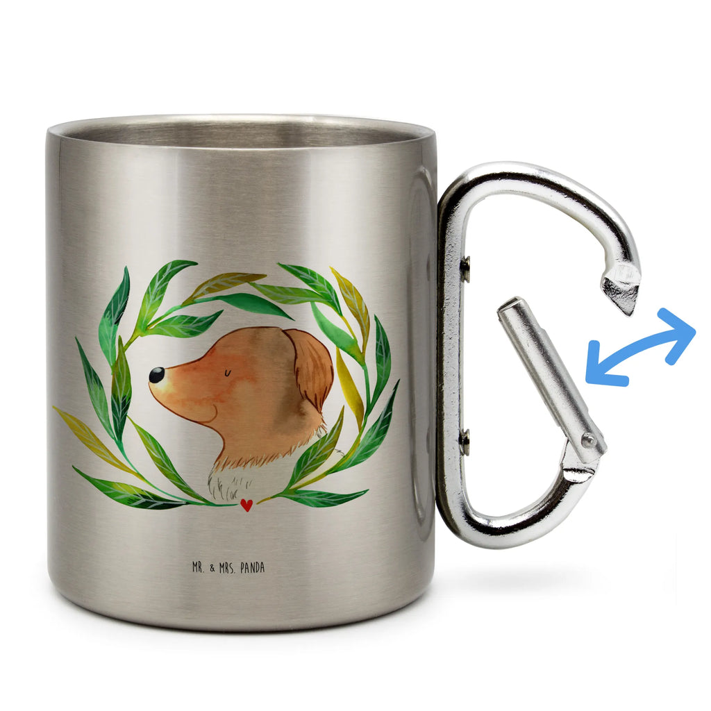 Edelstahlbecher Hund Ranke Edelstahltasse, Karabiner, Edelstahlbecher, Outdoor, Camping, Tasse, Becher, Hund, Hundemotiv, Haustier, Hunderasse, Tierliebhaber, Hundebesitzer, Sprüche, Ranke, Therapie, Selbsttherapie, Hundeliebe, Hundeglück, Hunde