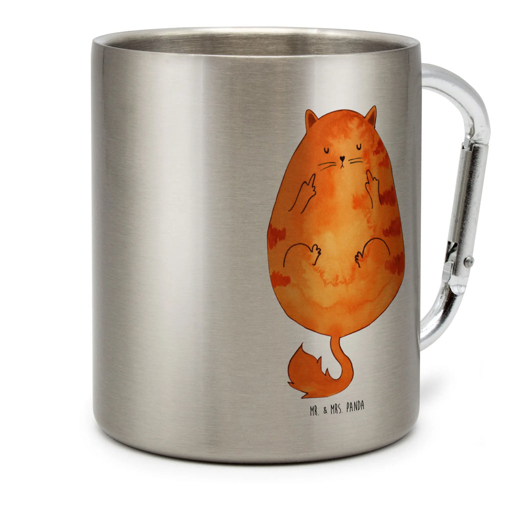 Edelstahlbecher Katze Frühaufsteher Edelstahltasse, Karabiner, Edelstahlbecher, Outdoor, Camping, Tasse, Becher, Katze, Katzenmotiv, Katzenfan, Katzendeko, Katzenfreund, Katzenliebhaber, Katzenprodukte, Katzenartikel, Katzenaccessoires, Katzensouvenirs, Katzenliebhaberprodukte, Katzenmotive, Der frühe Vogel kann mich mal, Morgenmuffel, Frühaufsteher, Kaffee, Katzen, Kater, Mietze