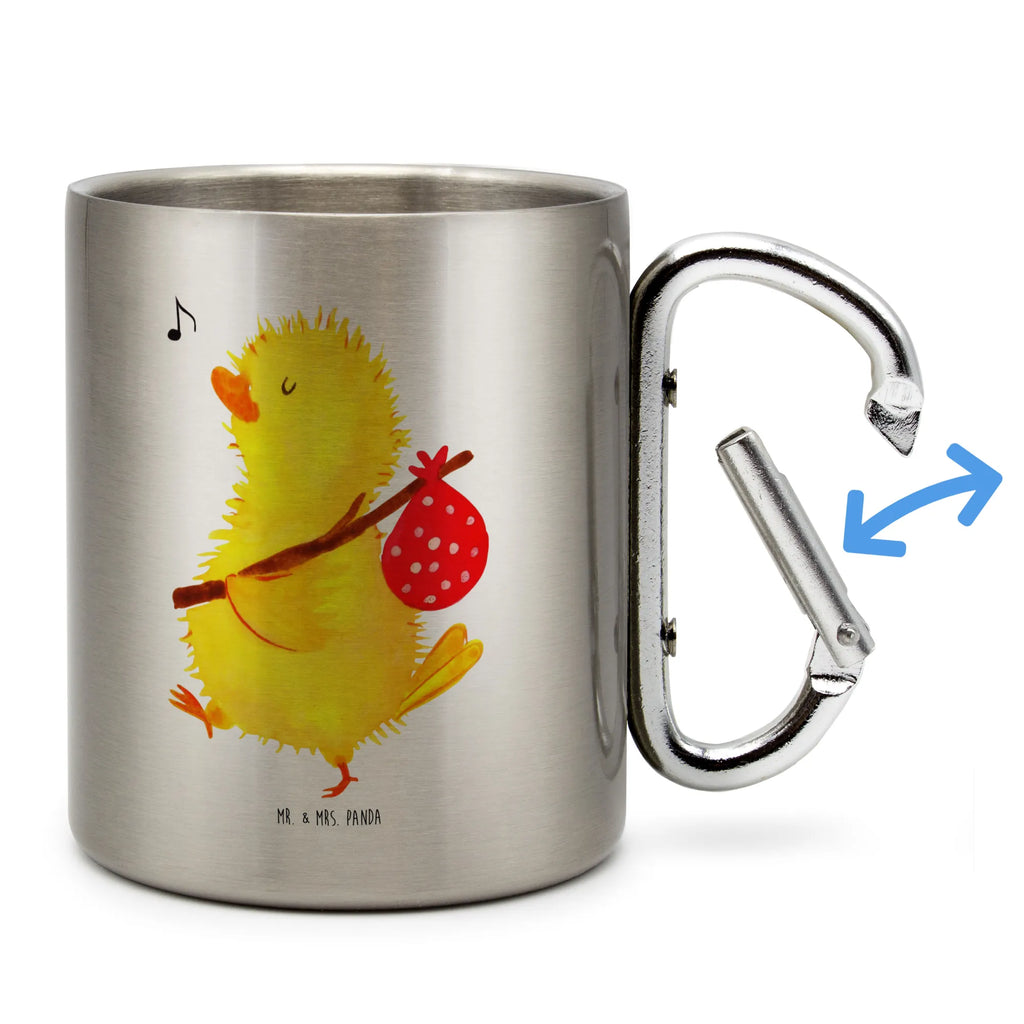 Edelstahlbecher Küken Wanderer Edelstahltasse, Karabiner, Edelstahlbecher, Outdoor, Camping, Tasse, Becher, Ostern, Osterhase, Ostergeschenke, Osternest, Osterdeko, Geschenke zu Ostern, Ostern Geschenk, Ostergeschenke Kinder, Ostern Kinder, Küken, Osterei, Ostereier, Ei, Frühlingsgefühle, Freude, Grüße, liebe Grüße, Frohe Ostern, Ostergrüße, Flausen, Wunder, Reisen, Weltenbummler, Zeit, Zeitmanagement, Backpacker