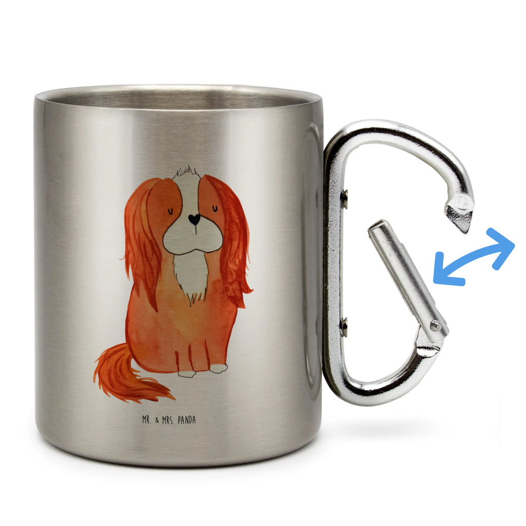 Edelstahlbecher Cavalier King Charles Spaniel Edelstahltasse, Karabiner, Edelstahlbecher, Outdoor, Camping, Tasse, Becher, Hund, Hundemotiv, Haustier, Hunderasse, Tierliebhaber, Hundebesitzer, Sprüche, Cavalier King Charles Spaniel, Cockerspaniel, Spaniel, Spruch, schönster Hund