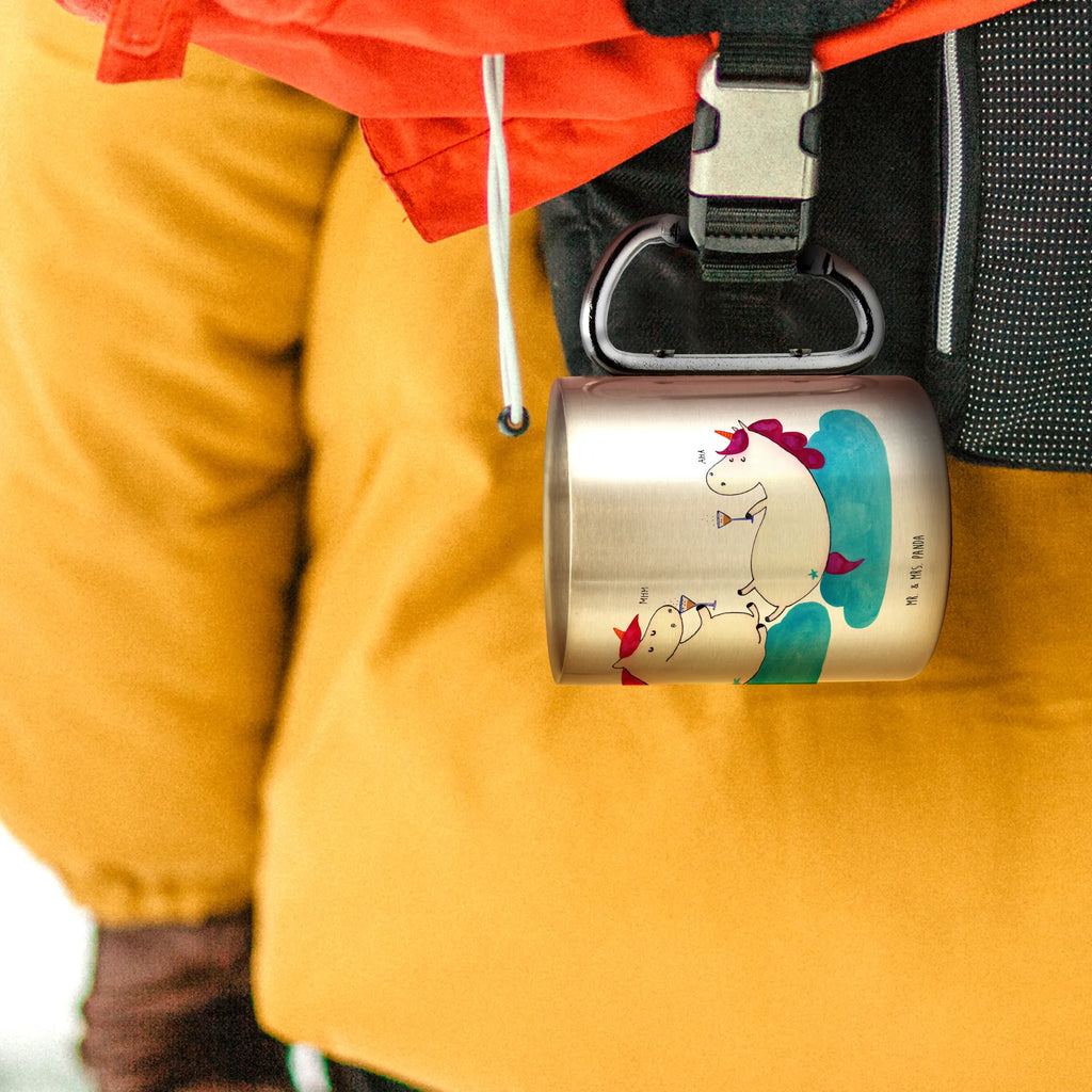 Edelstahlbecher Einhörner Sekt Edelstahltasse, Karabiner, Edelstahlbecher, Outdoor, Camping, Tasse, Becher, Einhorn, Einhörner, Einhorn Deko, Pegasus, Unicorn, Freundinnen, Freundin, BFF, Sekt, Mädelsabend, Spaß, Party, Korken, Anstoßen, Beste