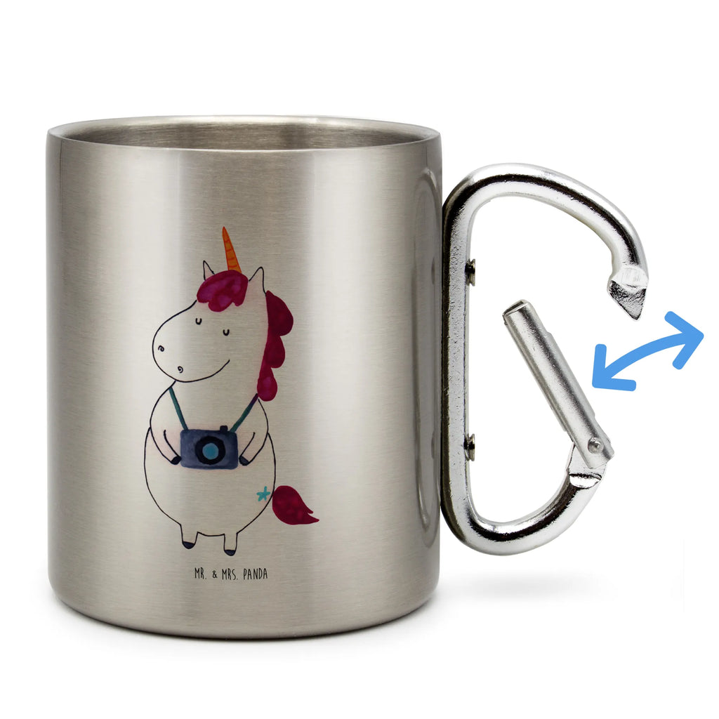 Edelstahlbecher Einhorn Fotograf Edelstahltasse, Karabiner, Edelstahlbecher, Outdoor, Camping, Tasse, Becher, Einhorn, Einhörner, Einhorn Deko, Pegasus, Unicorn, Fotograf, Fotografie, Kamera, Reisen, Weltreise, Weltenbummler, Urlaub, Tourist, Kurztrip, Reise, Städtereise