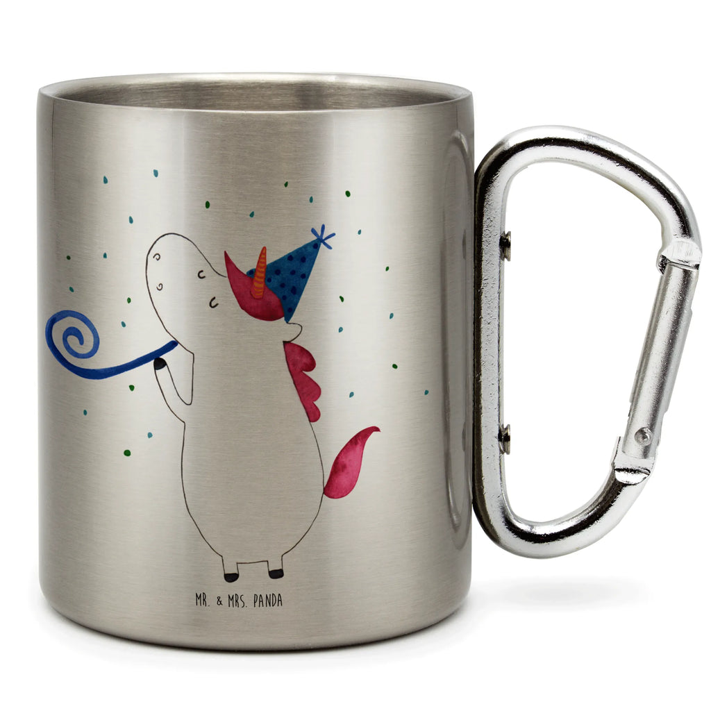 Edelstahlbecher Einhorn Party Edelstahltasse, Karabiner, Edelstahlbecher, Outdoor, Camping, Tasse, Becher, Einhorn, Einhörner, Einhorn Deko, Unicorn, Glitzer, Konfetti, Party, Geburtstag, Feier, Fest, Alkohol, Disco, Club