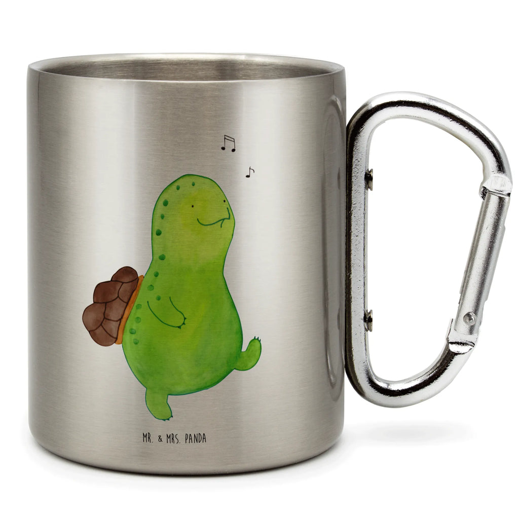 Edelstahlbecher Schildkröte pfeift Edelstahltasse, Karabiner, Edelstahlbecher, Outdoor, Camping, Tasse, Becher, Schildkröte, Schildi, Schildkröten, fröhlich, Glück, Motivation, Lebensfreude, Depression, Trennung, Neuanfang