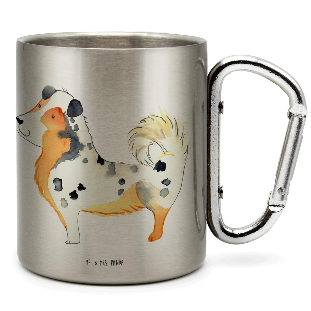 Edelstahlbecher Australien Shepherd Edelstahltasse, Karabiner, Edelstahlbecher, Outdoor, Camping, Tasse, Becher, Hund, Hundemotiv, Haustier, Hunderasse, Tierliebhaber, Hundebesitzer, Sprüche, Australien Shepherd, Shepherd, Hundeliebe, Familienhund, Spruch