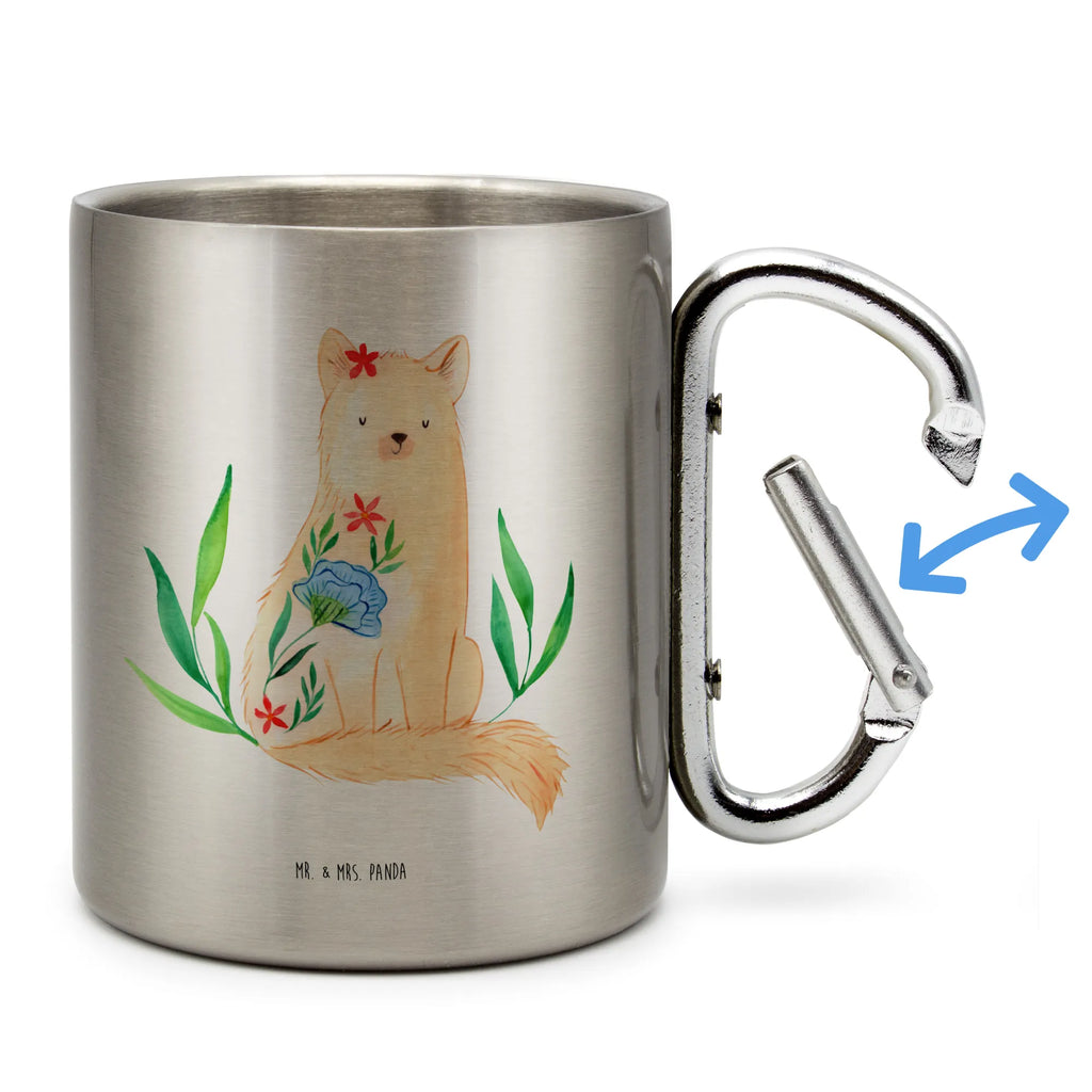 Edelstahlbecher Katze Blumen Edelstahltasse, Karabiner, Edelstahlbecher, Outdoor, Camping, Tasse, Becher, Katze, Katzenmotiv, Katzenfan, Katzendeko, Katzenfreund, Katzenliebhaber, Katzenprodukte, Katzenartikel, Katzenaccessoires, Katzensouvenirs, Katzenliebhaberprodukte, Katzenmotive, Selbstliebe, Selfcare, Motivation, Mutausbruch