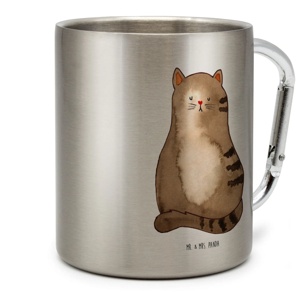 Edelstahlbecher Katze sitzend Edelstahltasse, Karabiner, Edelstahlbecher, Outdoor, Camping, Tasse, Becher, Katze, Katzenmotiv, Katzenfan, Katzendeko, Katzenfreund, Katzenliebhaber, Katzenprodukte, Katzenartikel, Katzenaccessoires, Katzensouvenirs, Katzenliebhaberprodukte, Katzenmotive, Katzen, Kater, Mietze, Cat, Cats, Katzenhalter, Katzenbesitzerin, Haustier, Katzenliebe, Lebensinhalt, Liebe, Mittelpunkt, Familie