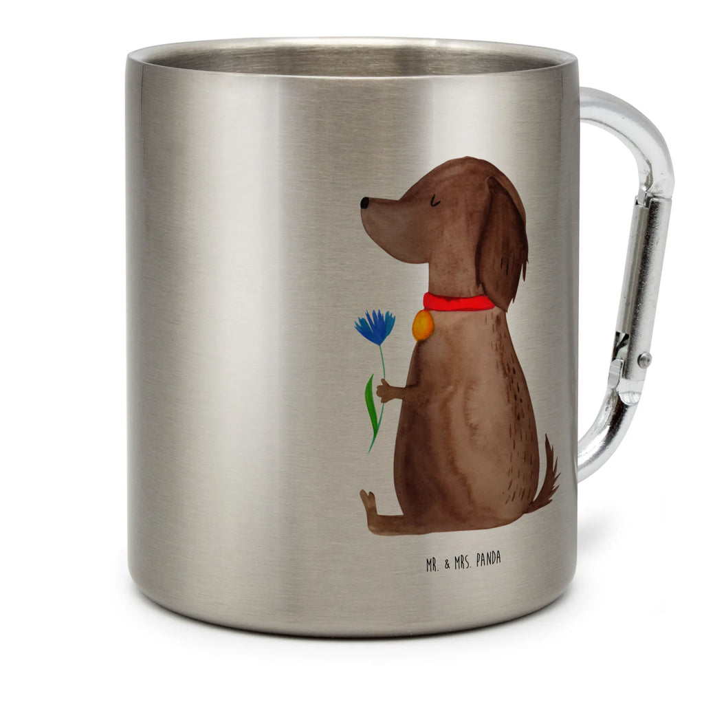 Edelstahlbecher Hund Blume Edelstahltasse, Karabiner, Edelstahlbecher, Outdoor, Camping, Tasse, Becher, Hund, Hundemotiv, Haustier, Hunderasse, Tierliebhaber, Hundebesitzer, Sprüche, Hunde, Frauchen, Hundeliebe