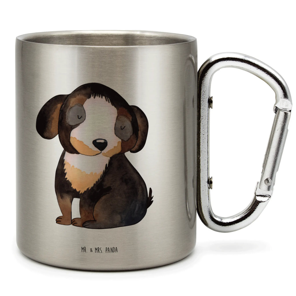 Edelstahlbecher Hund entspannt Edelstahltasse, Karabiner, Edelstahlbecher, Outdoor, Camping, Tasse, Becher, Hund, Hundemotiv, Haustier, Hunderasse, Tierliebhaber, Hundebesitzer, Sprüche, schwarzer Hund, Hundeliebe, Liebe, Hundeglück