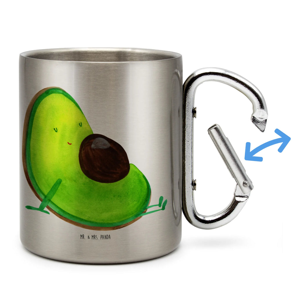 Edelstahlbecher Avocado schwanger Edelstahltasse, Karabiner, Edelstahlbecher, Outdoor, Camping, Tasse, Becher, Avocado, Veggie, Vegan, Gesund, schwanger, Schwangerschaft, Babyparty, Babyshower