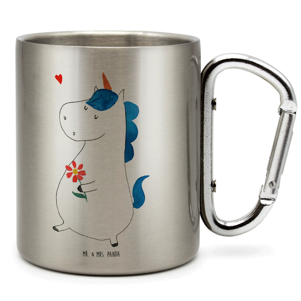 Edelstahlbecher Einhorn Spaziergang Edelstahltasse, Karabiner, Edelstahlbecher, Outdoor, Camping, Tasse, Becher, Einhorn, Einhörner, Einhorn Deko, Pegasus, Unicorn, Glitzer, Blumen, Spaziergang, Motivation, Gute Laune, Freude, Freundin, Mutter, Schwester