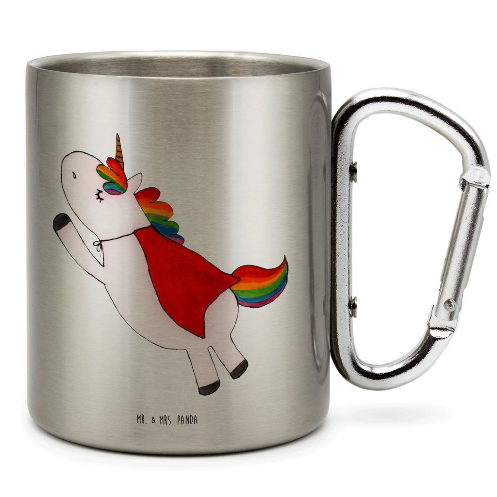 Edelstahlbecher Einhorn Super Edelstahltasse, Karabiner, Edelstahlbecher, Outdoor, Camping, Tasse, Becher, Einhorn, Einhörner, Einhorn Deko, Unicorn, Traummann, Superheld, Held, Freundin, Geschenk, Girl, Mädchen