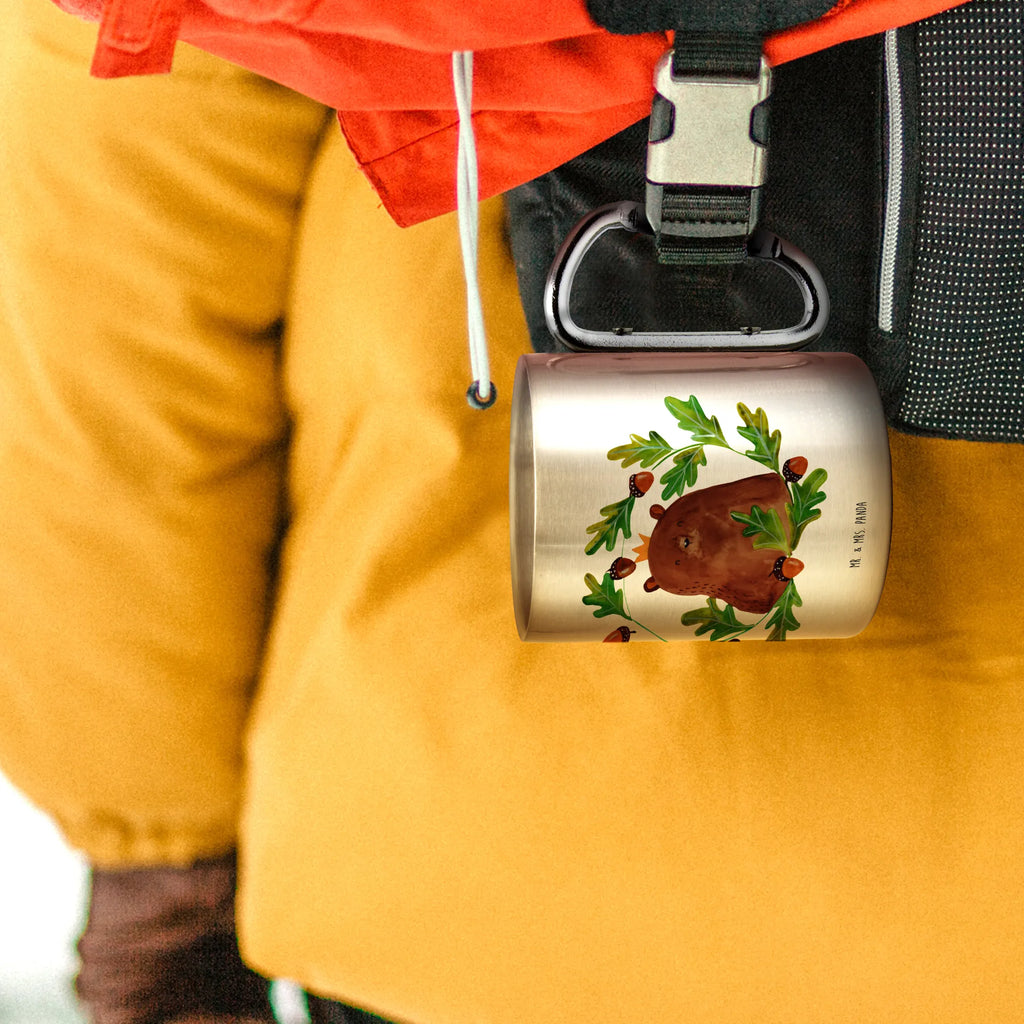 Edelstahlbecher Bär König Edelstahltasse, Karabiner, Edelstahlbecher, Outdoor, Camping, Tasse, Becher, Bär, Teddy, Teddybär, Papa, Papa Bär, bester Vater, bester Papa, weltbester Papa, Vatertag, Vater, Dad, Daddy, Papi