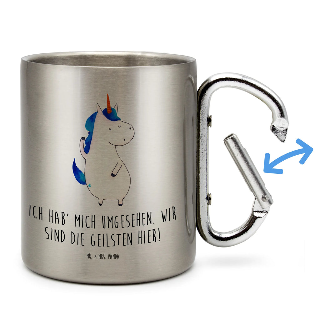 Edelstahlbecher Einhorn Mann Edelstahltasse, Karabiner, Edelstahlbecher, Outdoor, Camping, Tasse, Becher, Einhorn, Einhörner, Einhorn Deko, Pegasus, Unicorn, cool, Mann, Freundin, Familie, bester Freund, BFF, Party, hübsch, beste