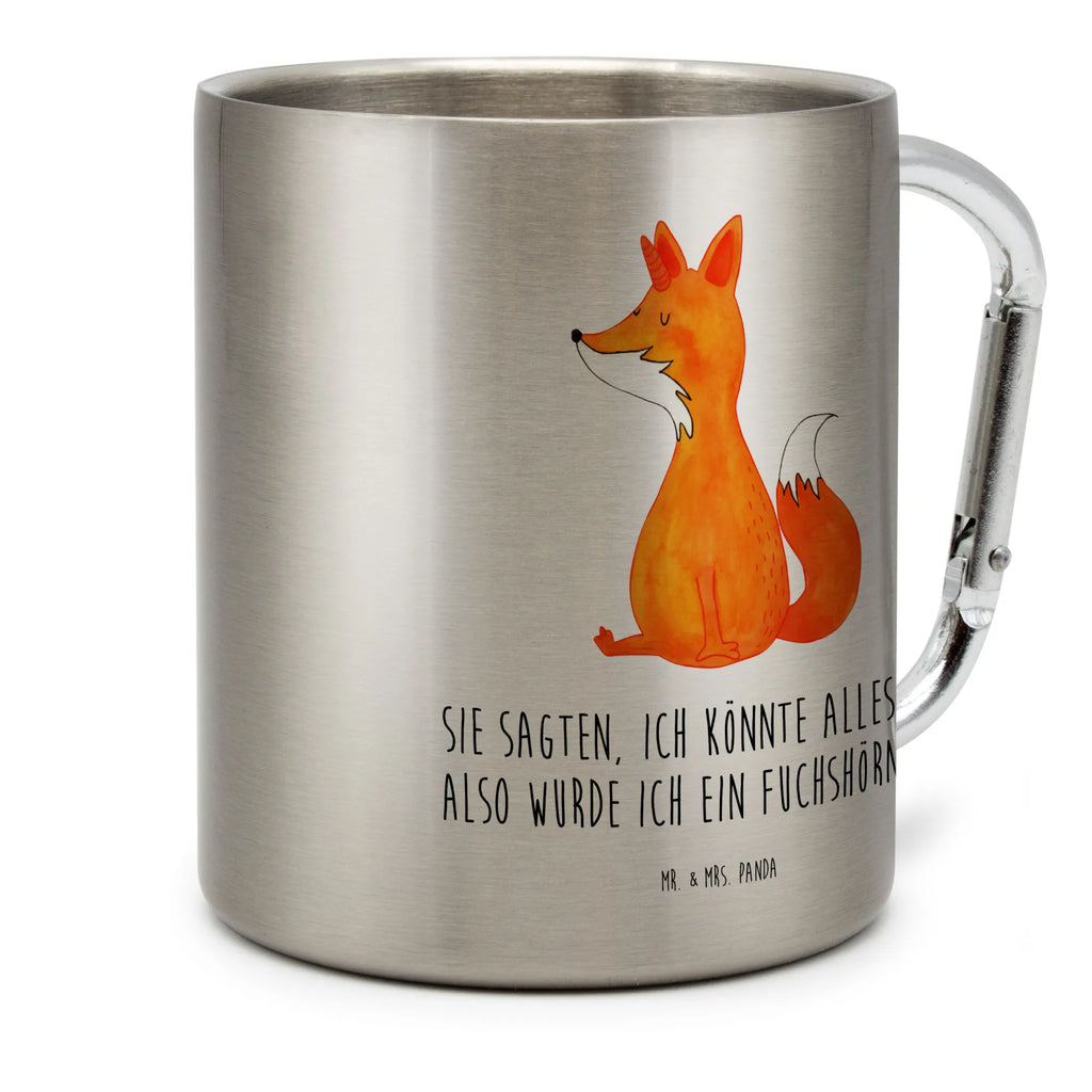 Edelstahlbecher Fuchshörnchen Wunsch Edelstahltasse, Karabiner, Edelstahlbecher, Outdoor, Camping, Tasse, Becher, Einhorn, Einhörner, Einhorn Deko, Pegasus, Unicorn, Fuchs, Unicorns, Fuchshörnchen, Fuchshorn, Foxycorn, Füchse