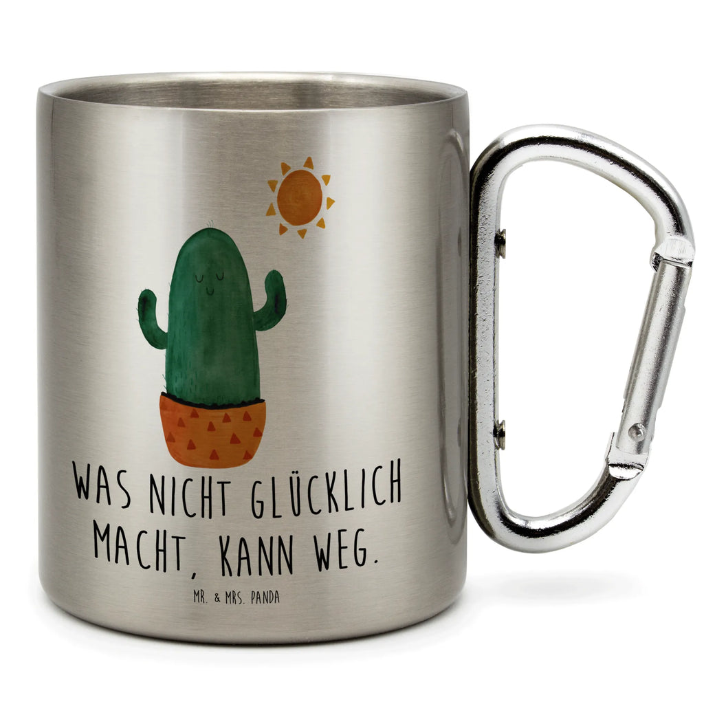 Edelstahlbecher Kaktus Sonnenanbeter Edelstahltasse, Karabiner, Edelstahlbecher, Outdoor, Camping, Tasse, Becher, Kaktus, Kakteen, Liebe Kaktusliebe, Sonne, Sonnenschein, Glück, glücklich, Motivation, Neustart, Trennung, Ehebruch, Scheidung, Freundin, Liebeskummer, Liebeskummer Geschenk, Geschenkidee