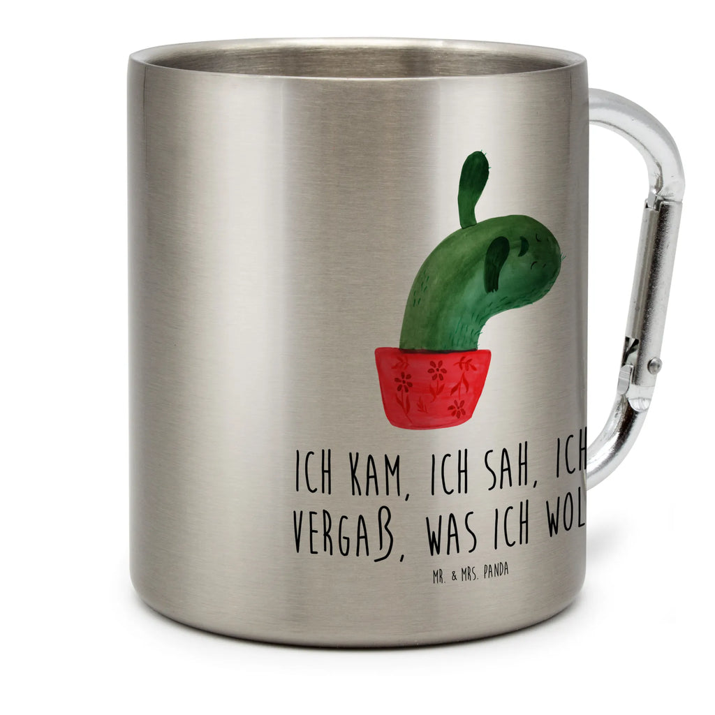 Edelstahlbecher Kaktus Mamamia Edelstahltasse, Karabiner, Edelstahlbecher, Outdoor, Camping, Tasse, Becher, Kaktus, Kakteen, Kaktusliebe, Ärger, Büro, Büroalltag, Schule, Motivation, Quote