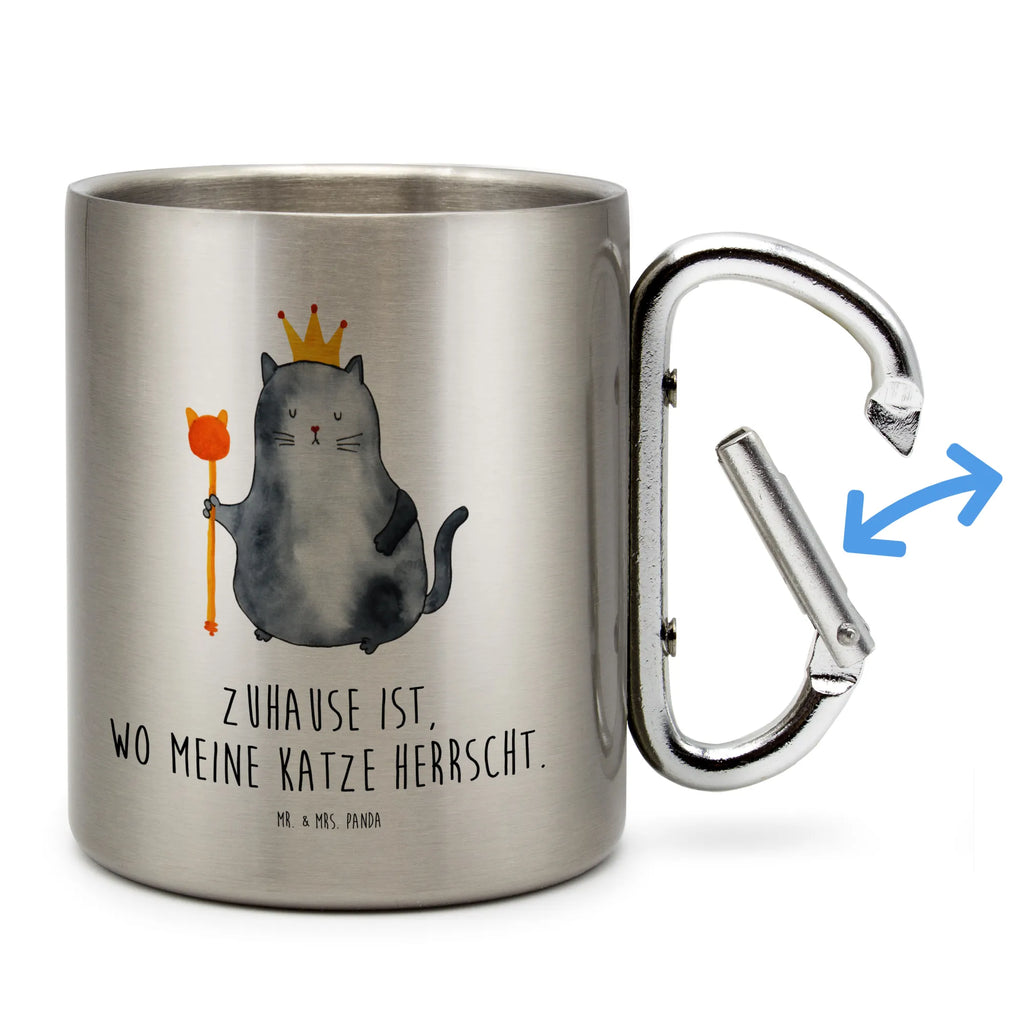 Edelstahlbecher Katzen Koenig Edelstahltasse, Karabiner, Edelstahlbecher, Outdoor, Camping, Tasse, Becher, Katze, Katzenmotiv, Katzenfan, Katzendeko, Katzenfreund, Katzenliebhaber, Katzenprodukte, Katzenartikel, Katzenaccessoires, Katzensouvenirs, Katzenliebhaberprodukte, Katzenmotive, Katzen, Kater, Mietze, Cat, Cats, Katzenhalter, Katzenbesitzerin, Haustier, König, Königin, Queen, Familie, Mietzhaus, Wohnung, erste eigenen Wohnung, Umzug, Einzug